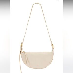Half moon crossbody Allsaints cream leather